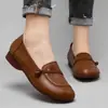 Mocasines de Mujer para Primavera y Otoño, Piel Suave, Suela Blanda, Zapatos Planos sin Cordones, Zapatos Cómodos para Mamá, Tallas Grandes 35-41
