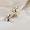 Amazon Europeo Nuevos Pendientes Geométricos de Cobre para Mujer Diseño Simple de Nicho Pendientes de Botón Estilo Frío Joyería