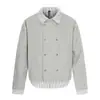 Ropa para Hombre Beijie 2026 Primavera Nuevo Chaqueta de Retazos Rayados Falsa de Dos Piezas Chaqueta de Calle de Moda para Hombre Ropa de Trabajo