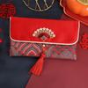Bordado de Brocado Manualidad Vintage Nuevo Estilo Chino Sobres Rojos Regalos de Boda Sobres de Regalo Regalos de Bendición para Bebés Al por Mayor