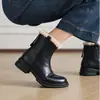 Botines Esponjosos para Mujer 2026 Nuevos Botines Otoño/Invierno Engrosados Cálidos Retro Milenial Zapatos de Algodón Botines de Algodón para Mujer Tendencia