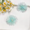 Flores de Pérola em Organza Feitas à Mão DIY Acessórios de Cabelo Flores para Roupas Sapatos Chapéu Bolsa Roupas de Bebê Broches para Pets Acessórios Materiais