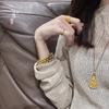 Jin Yan long não desbota ouro diy acessórios diamante Buda cabaça pingente colar pode ser aberto e fechado chinês suéter corrente