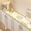 Tapete para Mesa Auxiliar con Temática de Plantas y Flores, Tapete Anti-Suciedad para Zapatero, Tapete Protector Lavable Impermeable y a Prueba de Aceite para Encimera de Entrada