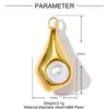 Trébol de Cuatro Hojas Francés Malaquita Estrella y Luna Concha de Perla DIY Colgante de Acero Inoxidable Collar con Corazón para Mujer Joyería de Acero de Titanio