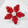 Diseño Original, Lujo Ligero y Sensación de Alta Gama, Broche de Flor Tricolor, Aleación de Cobre Incrustada con Circonita, Accesorio para Saco de Traje, Pin para Mujer
