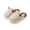 Pantuflas de Felpa y Algodón Puxi Rinoceronte Pequeño Otoño/Invierno para Hombres y Mujeres, Usables en Exteriores, Suela Gruesa, Cálidas, Uso en Interiores en Casa, Pantuflas de Piel