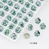 Pedras Strass Coloridas Dongzhou Crystal 7mm com Fundo Pontudo Redondo, Pedras Strass de Vidro Brilhantes Acessórios para Brincos DIY, Pedras Strass Empilháveis para Decorações de Nail Art
