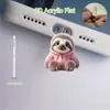 Tapón de polvo para teléfono móvil 2D, colgante acrílico de gatito transfronterizo, colgante de Tipo C enojado, artículo de venta caliente, otros productos africanos