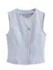 Exportación Transfronteriza Ropa de Mujer Primavera y Verano 2025 Traje de Chaleco de Mezclilla + Falda de Mezclilla para Mujer A711396/245