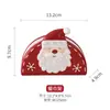 Conjunto de Louça de Mesa Cerâmica Pintada à Mão para o Natal, Prato de Bife Fofo, Prato Raso com Esmalte em Relevo, Pote Selado, Conjunto de Chá, Tigela de Cerâmica