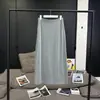 Saia longa básica de veludo fino 4P feminina outono e inverno versão coreana de cor sólida simples solta fina tudo-em-um preguiçosa com caimento