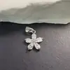 Joias Artesanais DIY Personalizadas de Alto Padrão para Comércio Exterior Transfronteiriço Acessórios de Pingente Micro-Incustados de Zircônia de Cobre Colar de Trevo de Quatro Folhas
