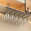Suporte de taças de vinho em aço inoxidável, armário de vinho suspenso, porta-taças de vinho invertido, suporte de armazenamento de taças de vinho para casa, prateleira de armazenamento, suporte para taças