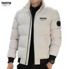 Casaco acolchoado de algodão com gola alta masculino transfronteiriço, casaco de inverno espesso quente, cardigã de moda com zíper, jaqueta acolchoada de algodão, casaco casual, novo em estoque
