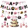 Suministros para Fiesta Rosa Fantasma Calabaza Halloween Pancarta Guirnalda Colgante Espiral Fabricante a Medida