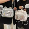 Bolsa fofa Feminina Soft Girl Estudante Dor Bolsa Transparente Bolsa Estilo Japonês Estilo Universitário JK Bolsa de Bebê Ombro Crossbody Bolsa
