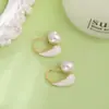 Pendientes Nuevos de Primavera con Gota de Aceite Pendientes Elegantes Dulces de Alta Calidad Moda Femenina Pendientes Simples Diseño de Nicho Combinan con Todo