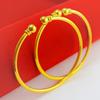 Moneda europea chapada en oro de Vietnam pulido brillante para mujer pulsera anillo fino de latón moda joyería de boda al por mayor