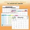 Amazon Transfronterizo 27-28 Inglés Creativo Minimalista Calendario de Bobina Yo Estilo Ins Calendario de Escritorio Moderno Planificador de Horario