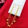 Vietnam chapado en oro oro real hilo elegante borla de cuentas gancho para la oreja femenino comercio electrónico transmisión en vivo suministro de fábrica venta al por mayor