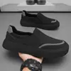 Novos Sapatos Masculinos Verão Sapatos Slip-on Sapatos Masculinos de Malha Preta Sapatos Esportivos Casuais Sapatos de Tecido Old Beijing