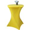Capa Elástica para Mesa de Cocktail de Quatro Pernas Cor Sólida Toalha de Mesa Redonda para Hotel Toalha de Mesa para Casamento ao Ar Livre Capa de Mesa