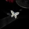 Novo Anel Aberto de Laço Dongdaemun Coreano Feminino Diamante Completo Personalidade Moderno ins Anel de Moda Design de Nicho
