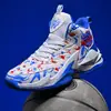 Nuevos Zapatos de Baloncesto de Caña Alta para Hombre de Cuero Niños Zapatos Pequeños/Medianos Cancha de Cemento Interior/Exterior Zapatos para Correr Venta al por Mayor