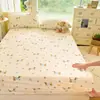Nueva Sábana Bajera Ajustable Estampada 100% Algodón Puro para Cama Individual Dormitorio de Estudiante Universal para Todas las Estaciones Protector de Colchón Infantil Sábana Bajera para Cama Individual