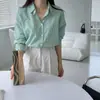 Tallas Actualizadas Estilo Chic Coreano 2026 Principios de Primavera y Otoño Nueva Clásica Versátil Camisa de Rayas