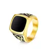 Tendencia Transfronteriza de Moda de Amazon Anillo de Acero Inoxidable Estilo Street Retro Set Anillo Joyería Personalizada para Hombres Anillo de Boda