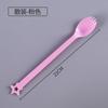 Cuchara de Plástico Desechable para Gelatina de Hierbas, Tenedor-Cuchara de Mango Largo 21cm, Cuchara Mezcladora para Té de Leche y Té de Frutas, Envío Gratis, Ensalada de Frutas