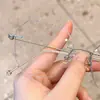 Gafas de titanio puro sin montura graduadas para mujer, esenciales para un look sin maquillaje, se pueden equipar con lentes para astigmatismo y fotocromáticas, monturas de gafas multi-cara para hombre