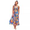 Moda Transfronteriza Verano 2026 Nuevo Estilo para Mujer Chica Popular Vestido de Rayón/Estampado Europeo y Americano con Tirantes Off-Shoulder en Múltiples Colores