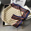 Pañuelo cuadrado de 70 cm moda estilo extranjero pañuelo de seda venta al por mayor en vivo seda de imitación pañuelo cuadrado comodín pañuelo delgado Primavera y Otoño Nuevo