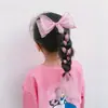 Acessório de cabelo infantil com presilha Laço Princesa Super fada Coreia do Sul Estilo coreano Corda para cabelo trançado Fita tendência Fita Grampo de cabelo com flor