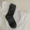 Meias femininas estilo balé com laço bordado, meias femininas estilo balé ...