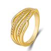 Desejo Nova moda anel de casamento joias rosa ouro anel de noivado micro-incrustado zircônio promessa anel venda direta