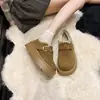 Sapato Birkenstock Pelúcia Vintage Solado Grosso Cobertura Total Feminino 2026 Novo Outono/Inverno Exterior Aumenta Altura Antiderrapante Quente Neve Algodão
