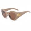 Gafas de sol de personalidad de moda europea y americana nuevas gafas de sol de tendencia pasarela doble BB gafas de sol calle forma cóncava transfronterizas