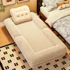 Sofá Perezoso que se puede reclinar y dormir, Perrera Humana Grande, Sofá Cama Plegable, Sillón de Sofá Individual Pequeño Estilo Crema para Dormitorio