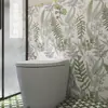 Azulejos Retro Franceses 400X800 de Plantas Verdes Azulejos de Pared para Baño Azulejos de Fondo para Baño Azulejos para Balcón Cocina