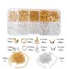 Posicionamento miçanga anel de abertura corrente lateral fivela de bolsa terno combinação de material 10 grades fecho lagosta encaixotado diy feito à mão miçangas