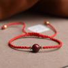 Pulseira Cinnabar Feminina Roxo Ouro Areia 14K Pacote Corda Vermelha Ouro Corda de Mão Fina Elegante Simples para Meninos e Meninas