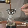 Funil de Aço Inoxidável para Cozinha Doméstica, Filtro com Diâmetro Pequeno para Despejar Óleo, Mini Dosador