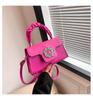Bolsa Pequena Quadrada Diamante Moda 2024 Nova Guofeng Gem Bolsa Feminina Estilo Ocidental Texte Shoulder Crossbody Bag
