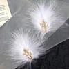 Horquilla de plumas para el pelo, horquilla de mariposa Mori, clip lateral peludo de súper hada para niña, accesorios para el cabello hanfu de estilo antiguo lindo japonés