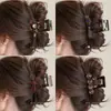 Presilha de Cabelo com Toque de Luxo, Presilha Grande de Tubarão para a Parte de Trás da Cabeça, Grampo de Cabelo com Laço para Penteados Presos, Adequado para Cabelos Grossos
