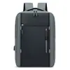 Bolsa de Ombro Dupla Impermeável de Couro para Viagem de Negócios e Uso Diário Masculina de Grande Capacidade Mochila de Ombro Dupla Mochila de Viagem Bolsa de Computador da Moda